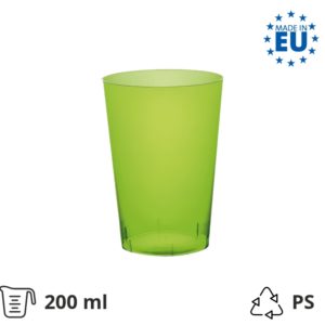 Kozarec za koktajl PS 200 (250) ml zelena 25 kos/pak