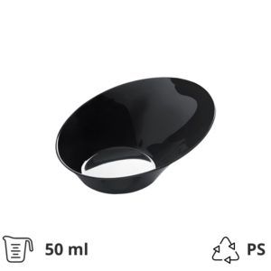 Finger food posodica PS 50 ml d=95 mm Sodo črna 50 kos/pak