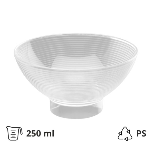 Finger food posodica PS 250 ml d=110 mm Skleda prozorna 6 kos/pak