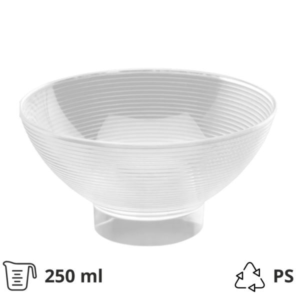 Finger food posodica PS 250 ml d=110 mm Skleda prozorna 6 kos/pak