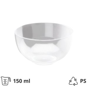 Finger food posodica PS 150 ml d=82 mm Skleda prozorna 12 kos/pak
