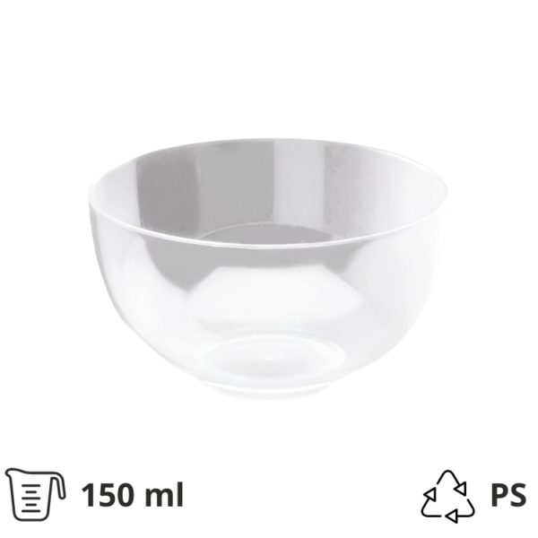 Finger food posodica PS 150 ml d=82 mm Skleda prozorna 12 kos/pak