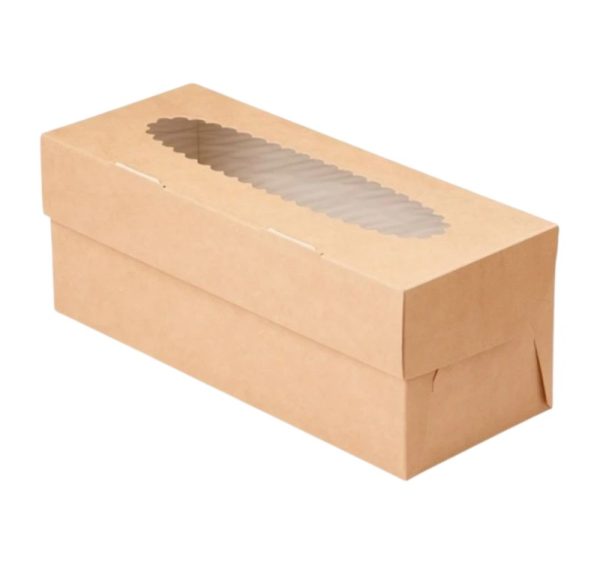 Škatla za muffine z oknom ECO MUF 3 250x100x100 mm 25 kos