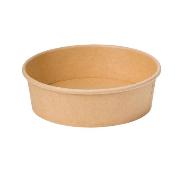 Papirnata posoda 1100 ml d=165 mm h=60 mm kraft brez pokrova 50 kos