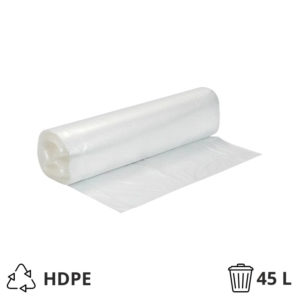 Vrečka za smeti HDPE/virgin 45 l 60×70 cm 15 my prozorna 40 kos/rol