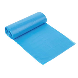 Vrečka za smeti LLDPE/reciklat 120 l 70×110 cm 34 my modra 25 kos/rol [10 kos/pak]