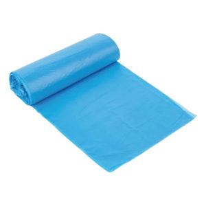 Vrečka za smeti LLDPE/reciklat 120 l 70×110 cm 34 my modra 25 kos/rol
