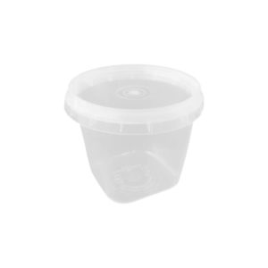 Posodica PP 250 ml d=85 mm prozorna, s pokrovom 30 kos (komplet)
