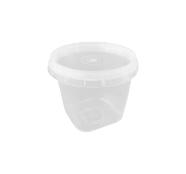 Posodica PP 250 ml d=85 mm prozorna, s pokrovom 30 kos (komplet)