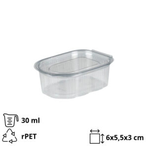 Posodica za omako s pokrovom rPET 50 ml prozorna 200 kos