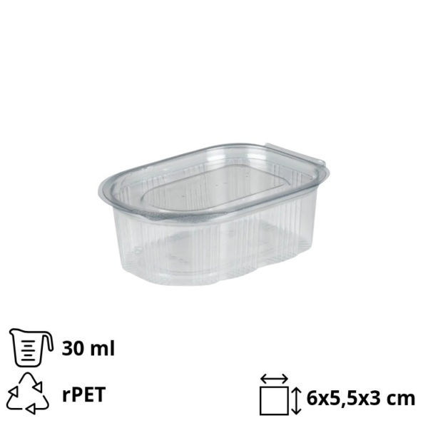 Posodica za omako s pokrovom rPET 50 ml prozorna 200 kos
