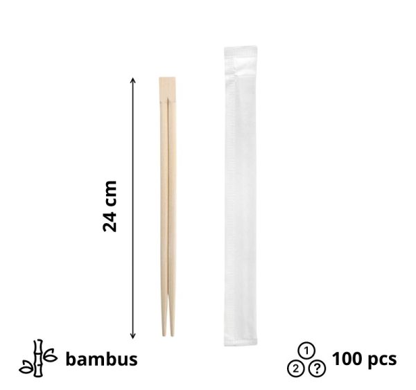 Palčke za azijsko hrano, zavite posamezno [100 kos/pak]