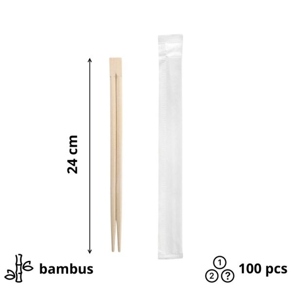 Palčke za azijsko hrano, zavite posamezno [100 kos/pak]