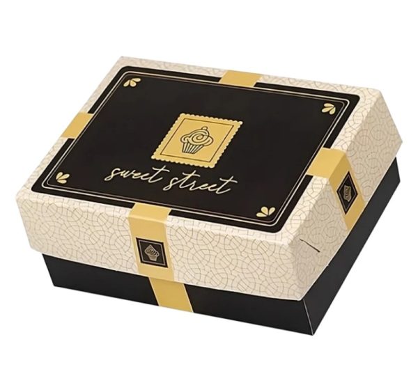 Škatla s pokrovom za sladice 30x30x10 cm Sweet Street [14 kos/pak]