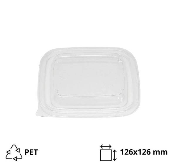 Pokrov za posodico PET 126 х 126 mm [40 kos/pak]