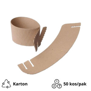 Kartonski rokav za kozarce 50 kos
