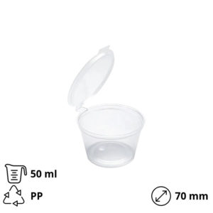 Posodica za omako z pokrovom PP 50 (60) ml d=70 mm 100 kos