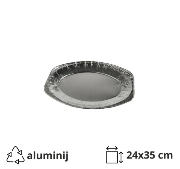 Aluminijasti pladenj S 24x35cm 10 kos