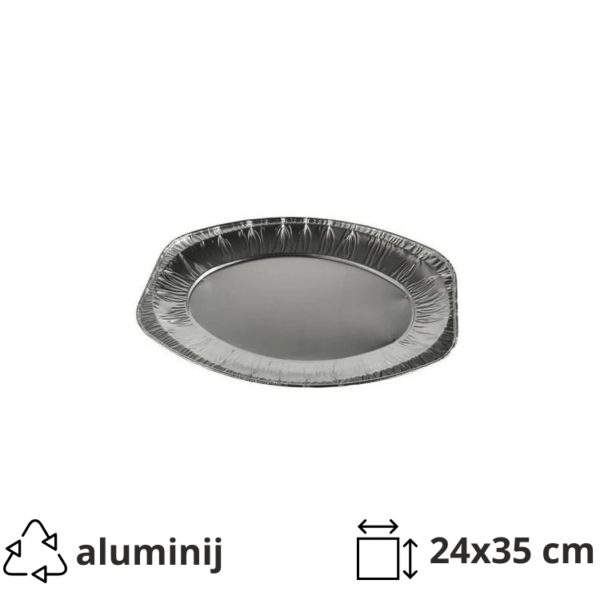 Aluminijasti pladenj S 24x35cm 10 kos