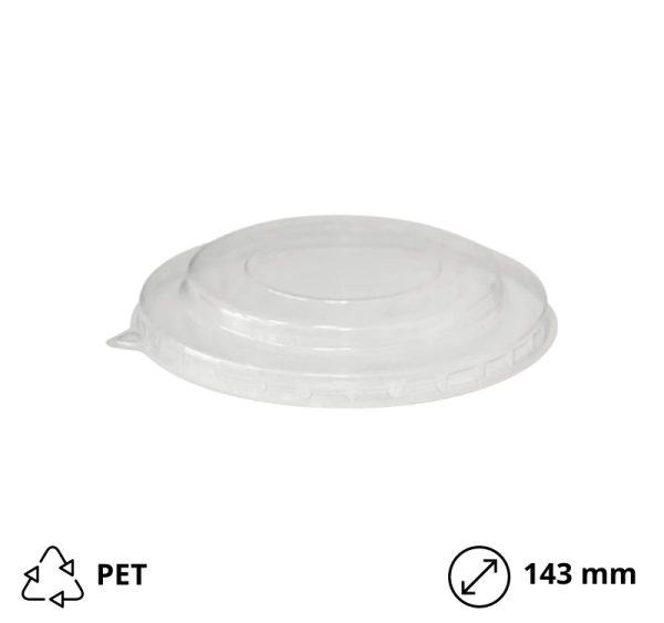 Pokrov PET za papirnato posodo 550 ml d=143 mm 50 kos