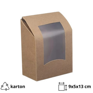 Wrap box z folijo 90x50x120 mm kraft 50 kos