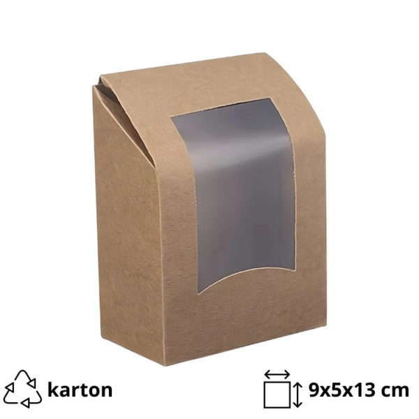 Wrap box z folijo 90x50x120 mm kraft 50 kos