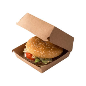 Burger embalaža 170x170x80 mm kraft/kraft 100 kos
