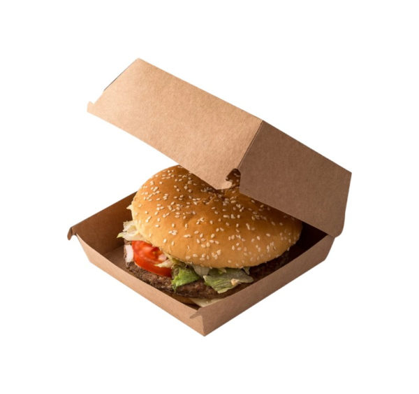 Burger embalaža 170x170x80 mm kraft/kraft 100 kos