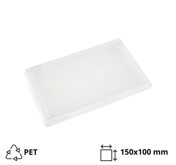 Pokrov raven 150×100 mm za papirnato posodo 750 ml 50 kos