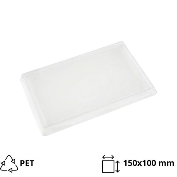 Pokrov raven 150×100 mm za papirnato posodo 750 ml 50 kos