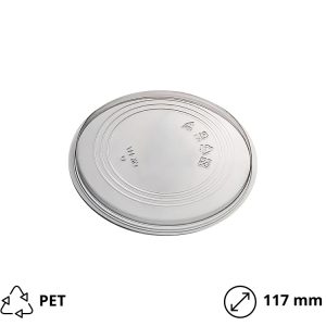 Pokrov PET d=117 mm (za posodico 250,350,500,700-750 ml)  50 kos