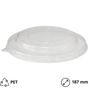 Pokrov PET za papirnato posodo 1000 ml d=187 mm 25 kos