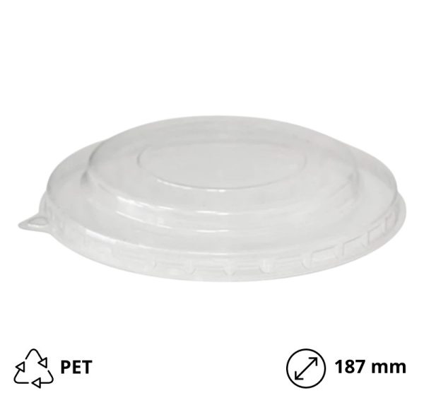 Pokrov PET za papirnato posodo 1000 ml d=187 mm 25 kos