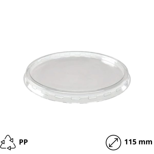 Pokrov PP za papirnato posodico 350/508 ml d=115 mm 50 kos