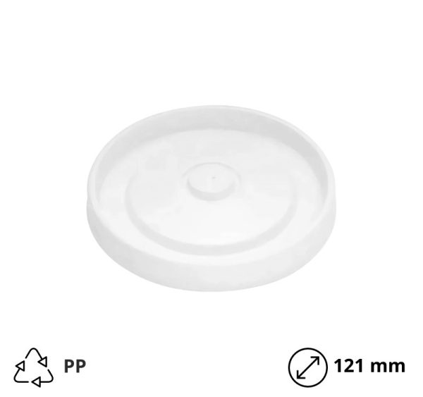 Pokrov PP za papirnato posodico 500 ml d=121 mm 50 kos