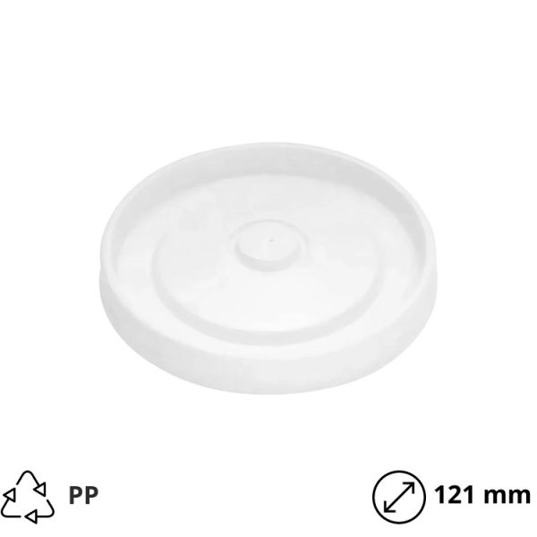 Pokrov PP za papirnato posodico 500 ml d=121 mm 50 kos