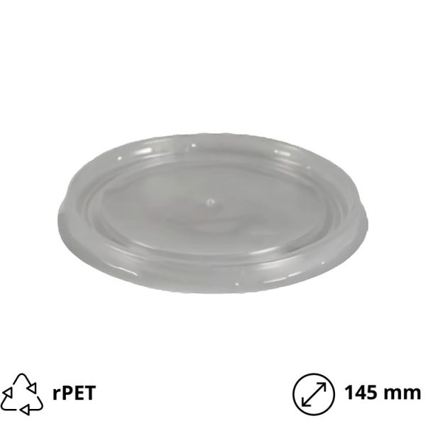 Pokrov rPET za posodico 750 (850) ml d=145 mm 50 kos