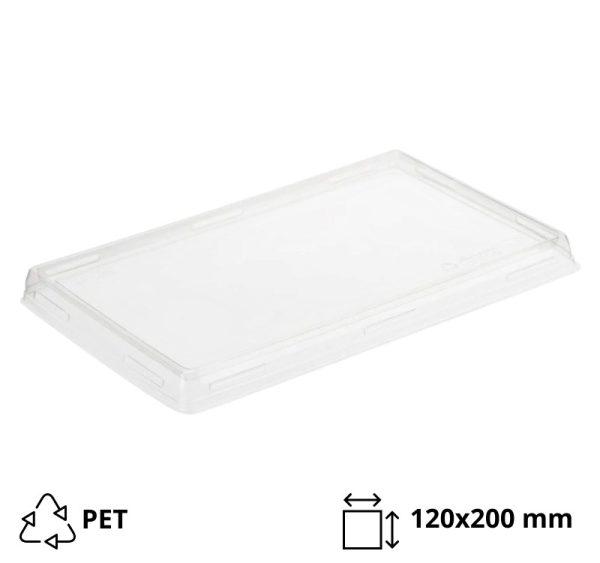 Pokrov za posodo OneClick 800 ml 120x200mm, prozoren, raven 50 kos