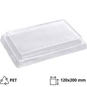 Pokrov za posodo OneClick 800 ml 120x200mm, prozoren, h=20 mm 50 kos