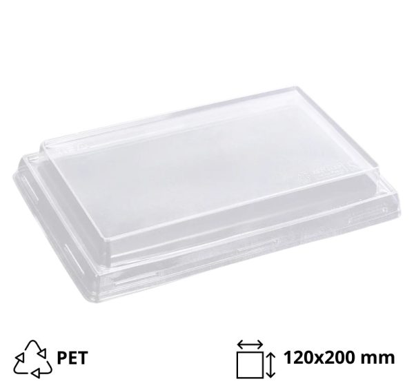 Pokrov za posodo OneClick 800 ml 120x200mm, prozoren, h=20 mm 50 kos