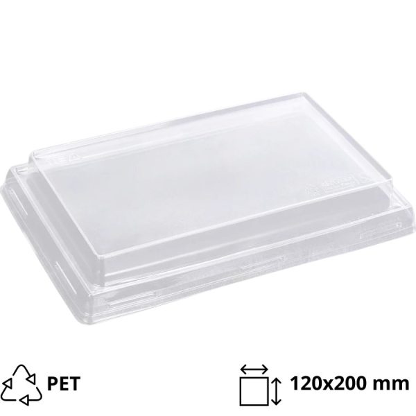 Pokrov za posodo OneClick 800 ml 120x200mm, prozoren, h=20 mm 50 kos