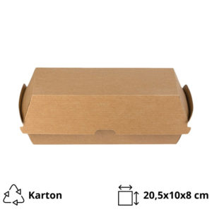 Embalaža Fast Food BIO kraft 205x100x80 mm 100 kos