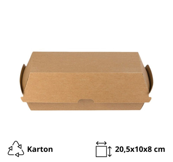 Embalaža Fast Food BIO kraft 205x100x80 mm 100 kos