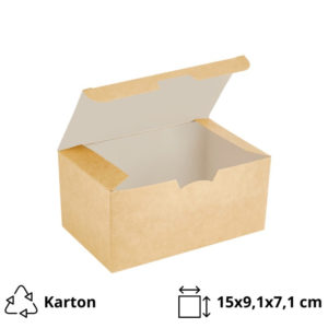 Papirnata škatla 150x91x71 mm kraft 50 kos