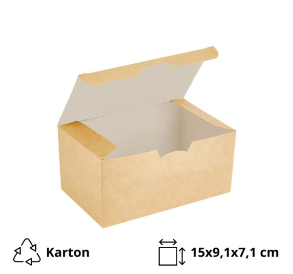 Papirnata škatla 150x91x71 mm kraft 50 kos
