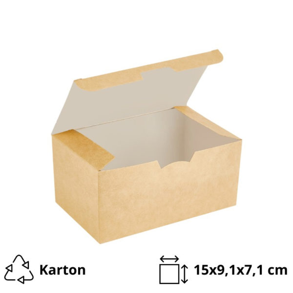 Papirnata škatla 150x91x71 mm kraft 50 kos