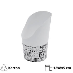 Žepek ECO Snack 120x80x50 mm Black&White 50 kos