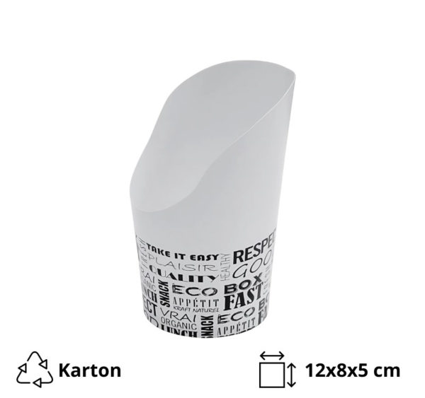 Žepek ECO Snack 120x80x50 mm Black&White 50 kos