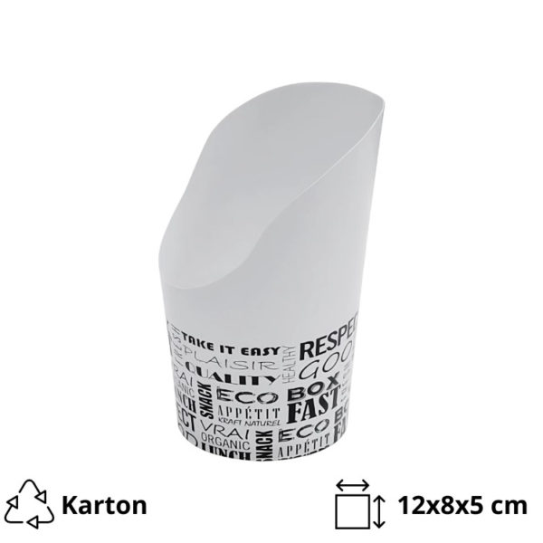 Žepek ECO Snack 120x80x50 mm Black&White 50 kos