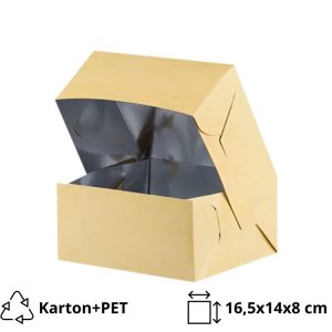 Papirnata škatla 16,5х14х8 cm kraft [12 kos/pak]